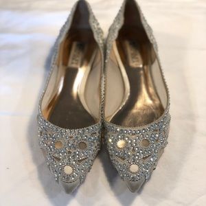 Badgley Mischka rhinestone jeweled flats